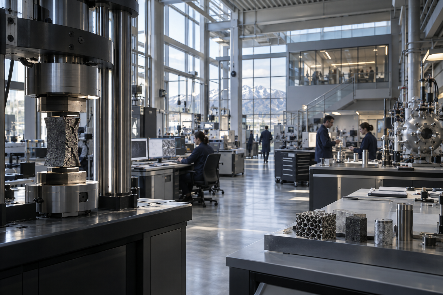 National materials research laboratory with advanced testing equipment